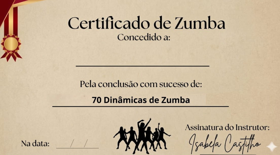 Certificado de Zumba